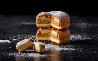 Capture the essence of Marzipan in a mouthwatering food photography shot - obrazy, fototapety, plakaty
