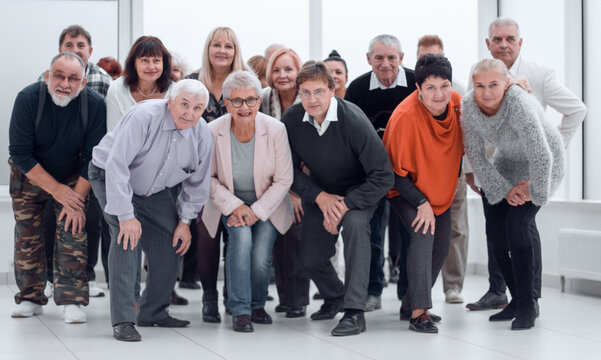 Business people ready to compete in a race