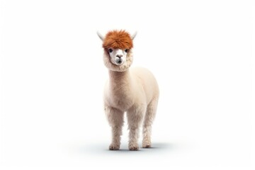 Alpaca isolated on a white background
