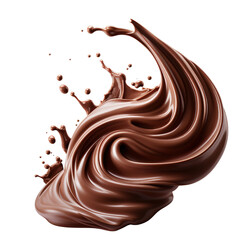 Chocolate curls isolated on white background