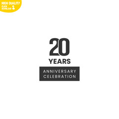 Creative 20 Year Anniversary Celebration Logo Design