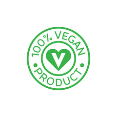 100% vegan symbol. Healthy foods badges, product claims, sticker, stamp and common food allergens