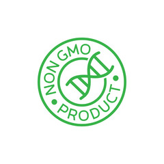 Non GMO symbol. Healthy foods badges, product claims, sticker, stamp and common food allergens - obrazy, fototapety, plakaty