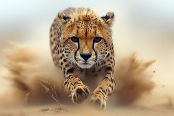 Fototapeta premium A running cheetah.