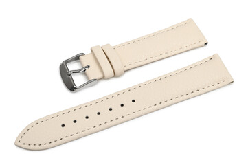 Leather watch strap