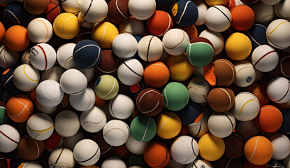 Colorful Joy: Playful Plastic Balls in Vibrant Hues on a Fun Textured Background