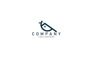 Real Estate logo, Builder logo, Roof Construction logo design template vector