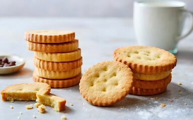 Fototapeta na wymiar Capture the essence of Shortbread in a mouthwatering food photography shot