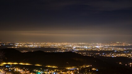 Fototapeta na wymiar night panorama of a distant city