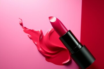 Vibrant lip color on a bright background. Generative AI