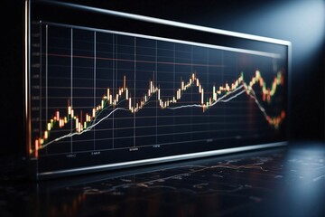 Stock growth chart. Rising market: bull trend