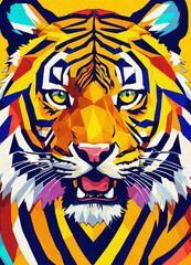 Pop art style tigre portrait