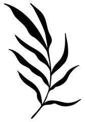 Leaf Silhouette Design | Original Hand Drawn Vector Plant 