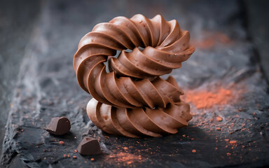 Capture the essence of Chocolate Twist in a mouthwatering food photography shot