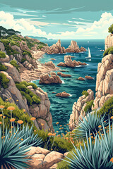 Fototapeta premium Morbihan Magic - Ultradetailed Illustration for Creative Projects