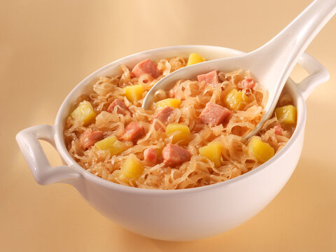 Sauerkraut Kasseler, Eintopf, Sauerkraut, Kasseler, w&uuml;rzig, Kartoffel,