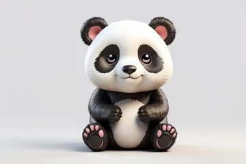 Wandaufkleber cute panda 3d rendering © IOLA
