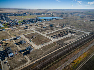 Aerial View of Brighton Neighborhood in Saskatoon