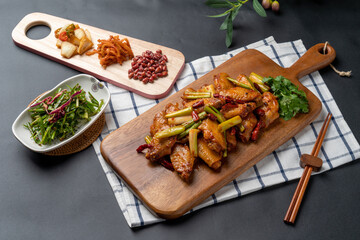 lamb chops, lamb chops, mararyungsha, mara shrimp, mara chicken wings, chicken wings, guobaorou