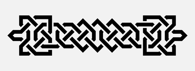 Arabic border decorative design element