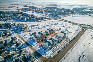 Aerial View of Brighton Neighborhood in Saskatoon