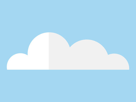 Cloud vector illustration. Atmospheric variations manifest in form natural and dynamic cloud formations Cumulus clouds soar high above, casting shadows paint environment