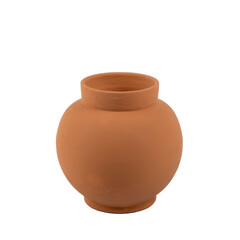 trendy design decorative ceramic vase isolated on white background