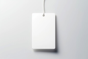 Layout of a white tag isolated on a white background - obrazy, fototapety, plakaty