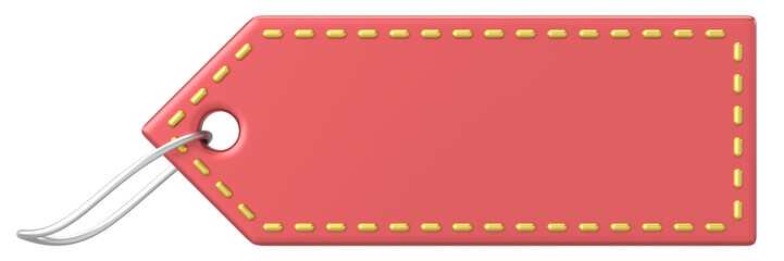 Price tag. Price label. 3D illustration.