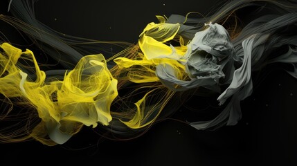 flow of luminosity abstract yellow light streaks swirling in the darkness for backgrounds and wallpapers