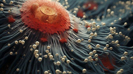 Microscopic View of Cellular Structure
