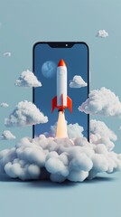 Phone Launches Rocket Into the Sky