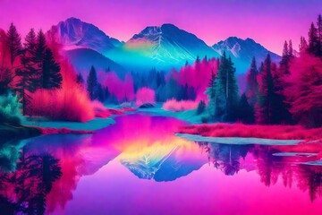 sunrise over the lake