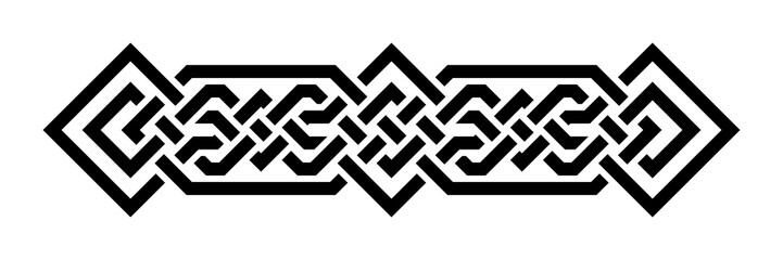 Geometric interlaced black border divider