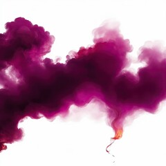 Maroon fire flame smoke cloud texture isolated on white background