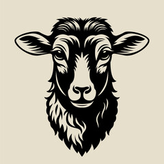 Sheep's Head farm animal black color - 710771301