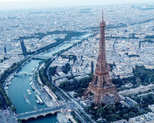 Tour Eiffel vue du ciel