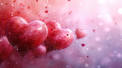 Obraz premium Romantic Essence of Love Valentine Background