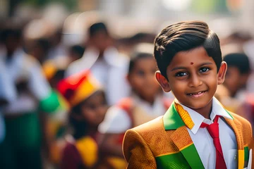 Foto op Aluminium sri Lankan school child portrait © SA illustrations
