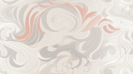  a white and pink abstract wallpaper with swirls and curves on a white background with a light pink center.