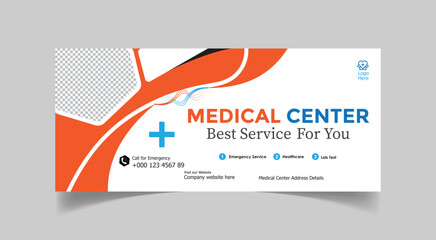 Vector health care medical company banner