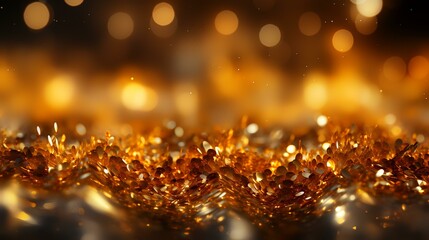 Gold Glitter Sparkle Background: Transparent Elegance