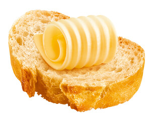 fatia de pão com manteiga cremosa isolado em fundo transparente - torrada com margarina