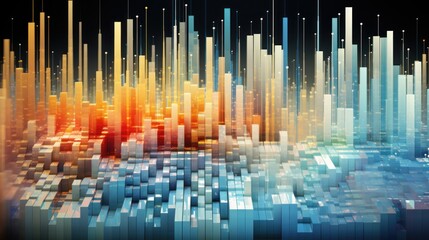 Representation of data analytics,charts, graphs and data driven insights emerging from a sea of information