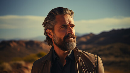 man looking at blank 10