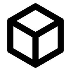 Box outline logo icon symbol package modern geometric