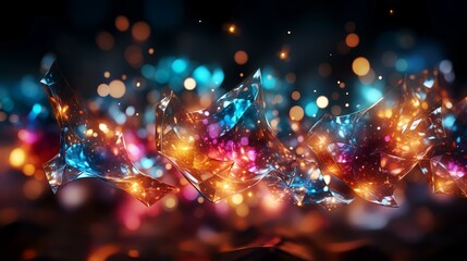 Fototapeta na wymiar Dazzling Burst: Multi-Colored Glowing Lights Explode on Transparent Background