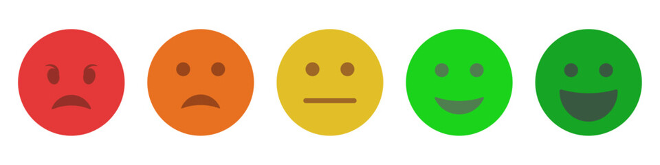 customer satisfaction feedback faces vector design