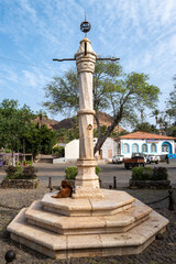Monument aux esclaves dans le centre de la vieille ville de Cidade Velha au Cap Vert en Afrique...