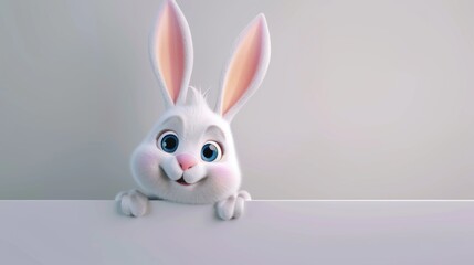 Obraz premium Happy easter banner background. Easter bunny